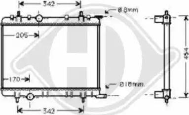 Diederichs 8420001 - Radiateur, refroidissement du moteur cwaw.fr