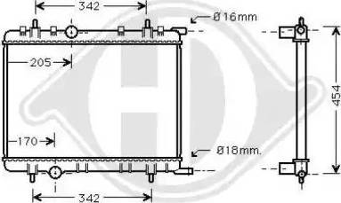 Diederichs 8420002 - Radiateur, refroidissement du moteur cwaw.fr