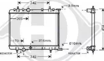 Diederichs 8423405 - Radiateur, refroidissement du moteur cwaw.fr