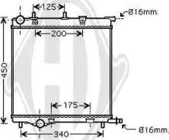 Diederichs 8422602 - Radiateur, refroidissement du moteur cwaw.fr