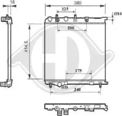 Diederichs 8422610 - Radiateur, refroidissement du moteur cwaw.fr