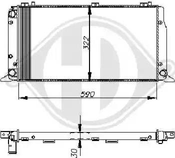 Diederichs 8502562 - Radiateur, refroidissement du moteur cwaw.fr