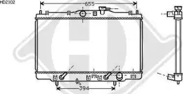 Diederichs 8521704 - Radiateur, refroidissement du moteur cwaw.fr