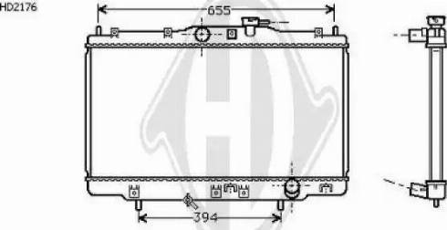 Diederichs 8521703 - Radiateur, refroidissement du moteur cwaw.fr