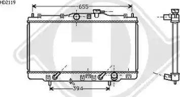 Diederichs 8521702 - Radiateur, refroidissement du moteur cwaw.fr