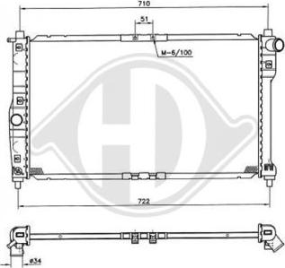 Diederichs 8691061 - Radiateur, refroidissement du moteur cwaw.fr