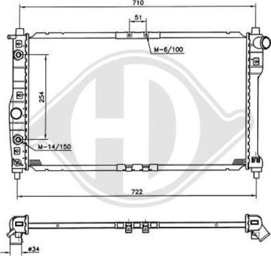 Diederichs 8691062 - Radiateur, refroidissement du moteur cwaw.fr