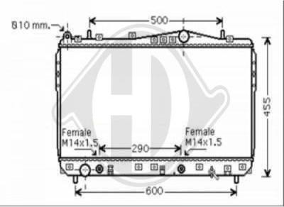 Diederichs 8691206 - Radiateur, refroidissement du moteur cwaw.fr