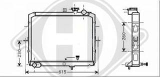 Diederichs 8659002 - Radiateur, refroidissement du moteur cwaw.fr