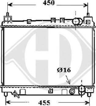 Diederichs 8660551 - Radiateur, refroidissement du moteur cwaw.fr