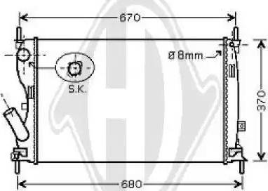 Diederichs 8140409 - Radiateur, refroidissement du moteur cwaw.fr