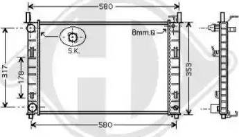 Diederichs 8140407 - Radiateur, refroidissement du moteur cwaw.fr