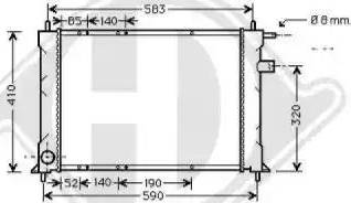 Diederichs 8140120 - Radiateur, refroidissement du moteur cwaw.fr