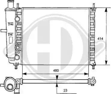 Diederichs 8109180 - Radiateur, refroidissement du moteur cwaw.fr