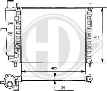 Diederichs 8109181 - Radiateur, refroidissement du moteur cwaw.fr