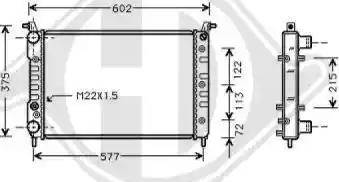 Diederichs 8109210 - Radiateur, refroidissement du moteur cwaw.fr