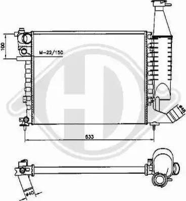 Diederichs 8104185 - Radiateur, refroidissement du moteur cwaw.fr