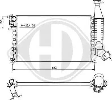 Diederichs 8104186 - Radiateur, refroidissement du moteur cwaw.fr