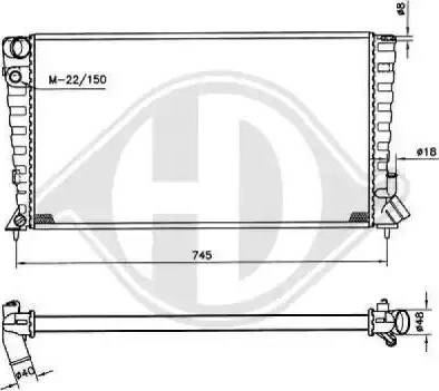 Diederichs 8104188 - Radiateur, refroidissement du moteur cwaw.fr