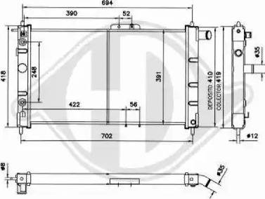 Diederichs 8106102 - Radiateur, refroidissement du moteur cwaw.fr