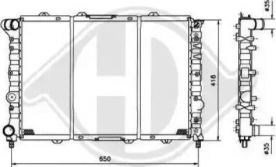 Diederichs 8100124 - Radiateur, refroidissement du moteur cwaw.fr