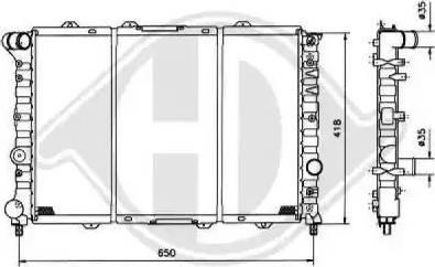 Diederichs 8100125 - Radiateur, refroidissement du moteur cwaw.fr