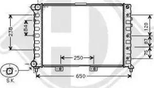 Diederichs 8100122 - Radiateur, refroidissement du moteur cwaw.fr