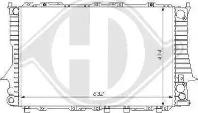 Diederichs 8101141 - Radiateur, refroidissement du moteur cwaw.fr