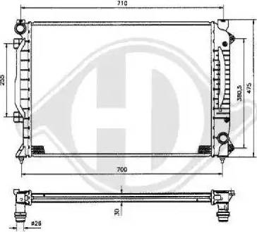 Diederichs 8101155 - Radiateur, refroidissement du moteur cwaw.fr