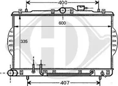 Diederichs 8112107 - Radiateur, refroidissement du moteur cwaw.fr