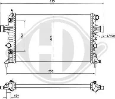 Diederichs 8180500 - Radiateur, refroidissement du moteur cwaw.fr