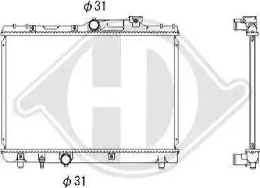 Diederichs 8136133 - Radiateur, refroidissement du moteur cwaw.fr