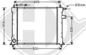 Diederichs 8130120 - Radiateur, refroidissement du moteur cwaw.fr