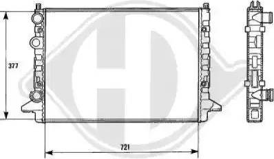 Diederichs 8138144 - Radiateur, refroidissement du moteur cwaw.fr