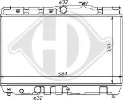 Diederichs 8137114 - Radiateur, refroidissement du moteur cwaw.fr