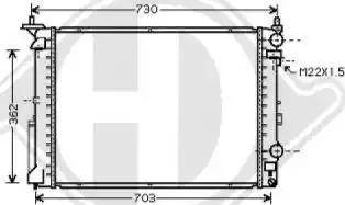 Diederichs 8129249 - Radiateur, refroidissement du moteur cwaw.fr