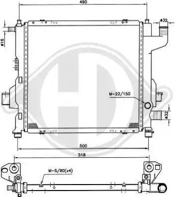 Diederichs 8129201 - Radiateur, refroidissement du moteur cwaw.fr