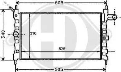 Diederichs 8125175 - Radiateur, refroidissement du moteur cwaw.fr