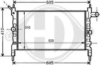 Diederichs 8125176 - Radiateur, refroidissement du moteur cwaw.fr