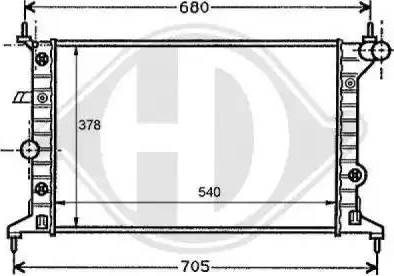 Diederichs 8125205 - Radiateur, refroidissement du moteur cwaw.fr