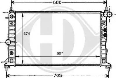 Diederichs 8125206 - Radiateur, refroidissement du moteur cwaw.fr