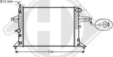 Diederichs 8125229 - Radiateur, refroidissement du moteur cwaw.fr