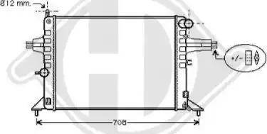 Diederichs 8125228 - Radiateur, refroidissement du moteur cwaw.fr