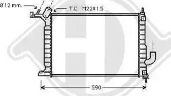 Diederichs 8125227 - Radiateur, refroidissement du moteur cwaw.fr