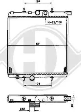 Diederichs 8126164 - Radiateur, refroidissement du moteur cwaw.fr