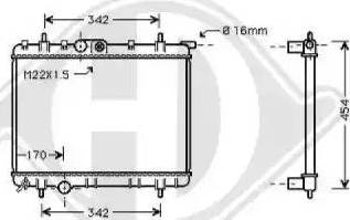 Diederichs 8126176 - Radiateur, refroidissement du moteur cwaw.fr