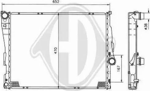 Diederichs 8121405 - Radiateur, refroidissement du moteur cwaw.fr