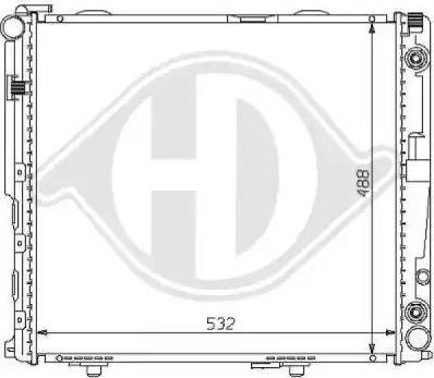 Diederichs 8121121 - Radiateur, refroidissement du moteur cwaw.fr