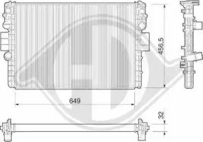 Diederichs 8349204 - Radiateur, refroidissement du moteur cwaw.fr