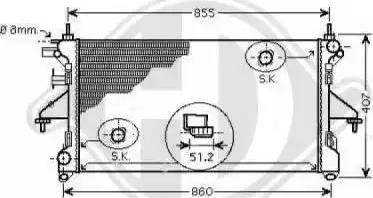 Diederichs 8348405 - Radiateur, refroidissement du moteur cwaw.fr